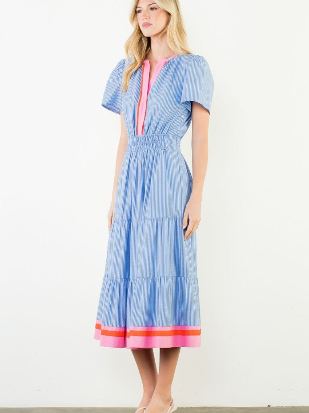 THML Striped Textured Maxi Dress - Picture 7 of 9